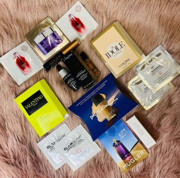 Free beauty samples including Lancome, Valentino and MAC